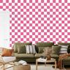 Checkerboard Wallpaper In Powder Pink and White, Powder Pink Background 50x1000
