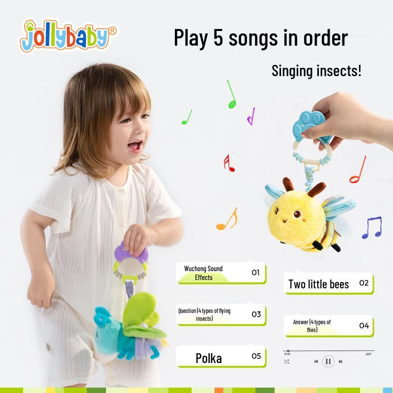 Jollybaby Dynamic Insect Flapping Wings Stroller Rattle with Soothing Music