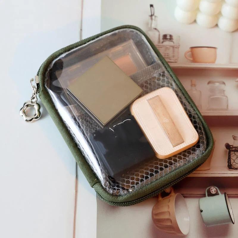 Bolsa de Armazenamento Transparente de PVC para Mesa à Prova d'Água Grande Capacidade Multifuncional Organizador de Casca Dura Para Cosméticos e Material de Escritório