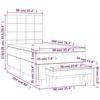 3137825 vidaXL Lit à sommier tapissier avec matelas Bleu foncé 90x200 cm
