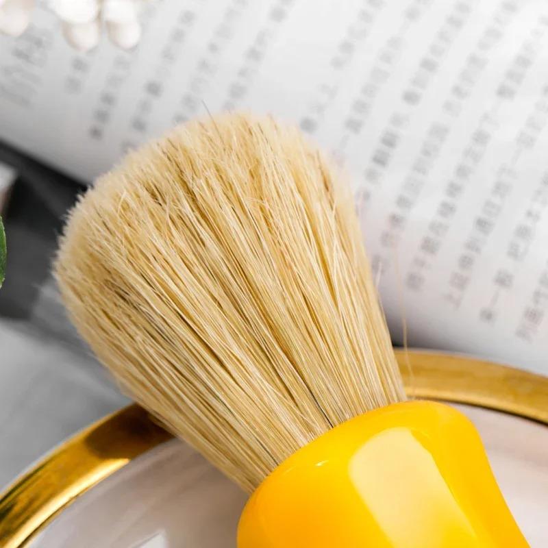 YAQI Joy Butterscotch Color Handle Men 22MM Wet Bristle Knot Diameter Shaving Brush 55MM Handle Height Provide Minimalism Shave