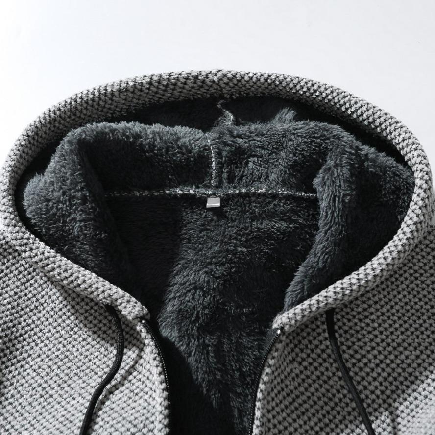 Men's Sweaters Coat Autumn Winter New Warm Zipper Medium Long Velvet  Cardigan Sweaters Man Casual Knitwear Plush Sweatercoat Mens Clothes