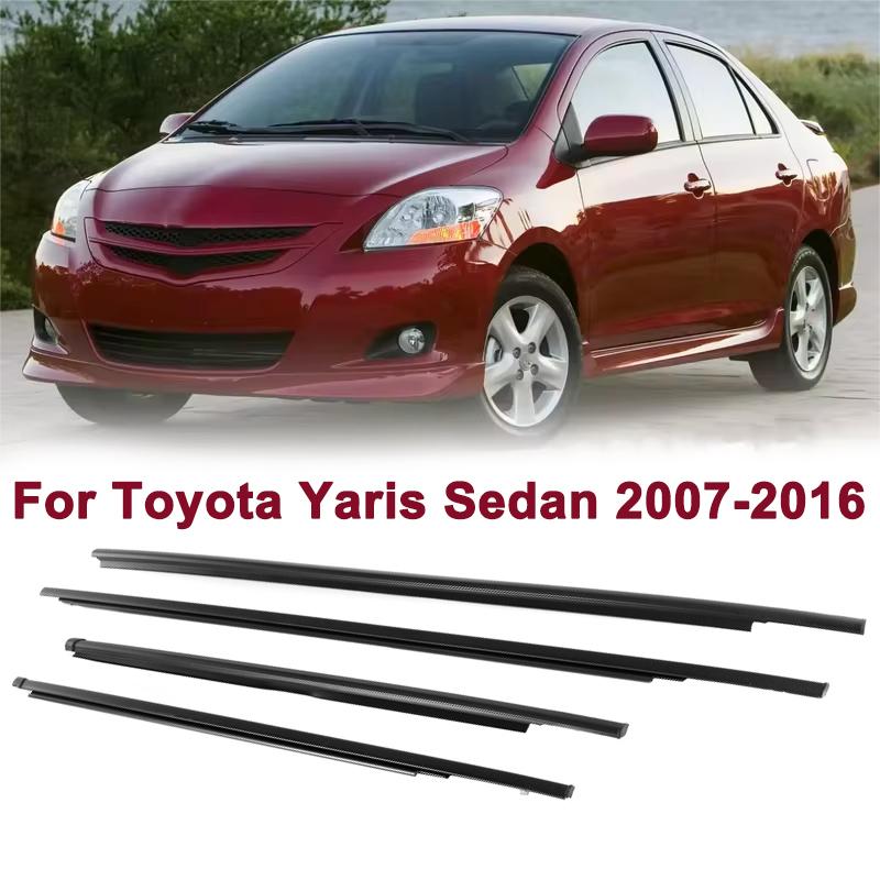 68160-52150 Уплотнитель оконного стекла автомобиля, молдинг, отделка для Toyota Yaris Седан 4-дверный 2007-2016, водонепроницаемая, герметичная лента
