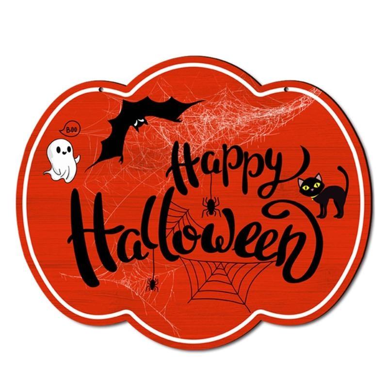 652F Halloween Hanging Ornaments Sign with Rope Hook for Festival Party Door