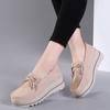 2024 Spring Platform Women Shoes Flats Sneakers Suede Leather Women Casual Shoes Slip On Flats Heels Creepers Moccasins