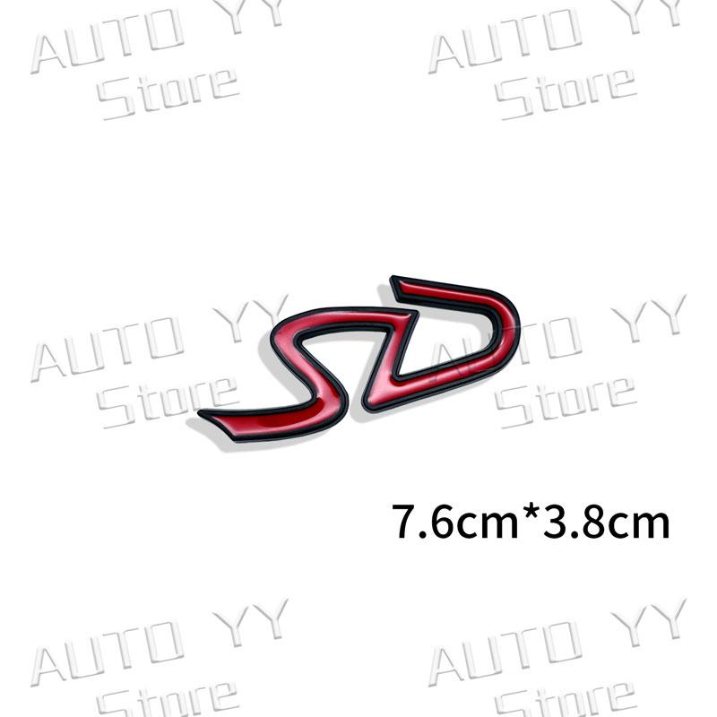 3D Metal Car Styling Logo Front Grille Emblem SD/D Badge Rear Tail Bumper Trunk Sticker
