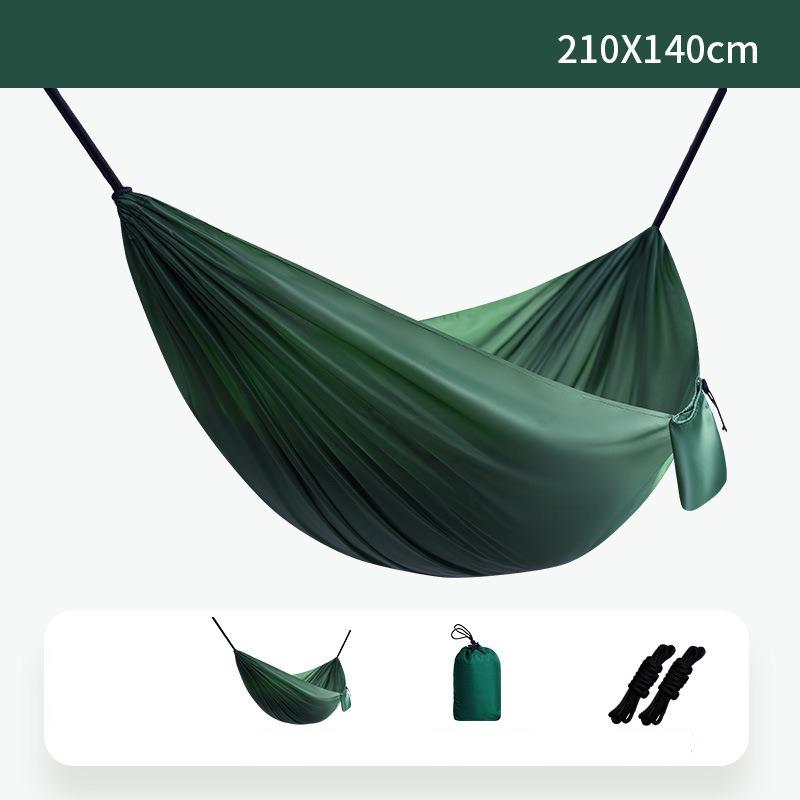 Camping Equipment Hammock Anti Rollover Swing Portable Storage Nylon Parachute Fabric Single and Double Size Outdoor Camping Hiking Garden Hammock