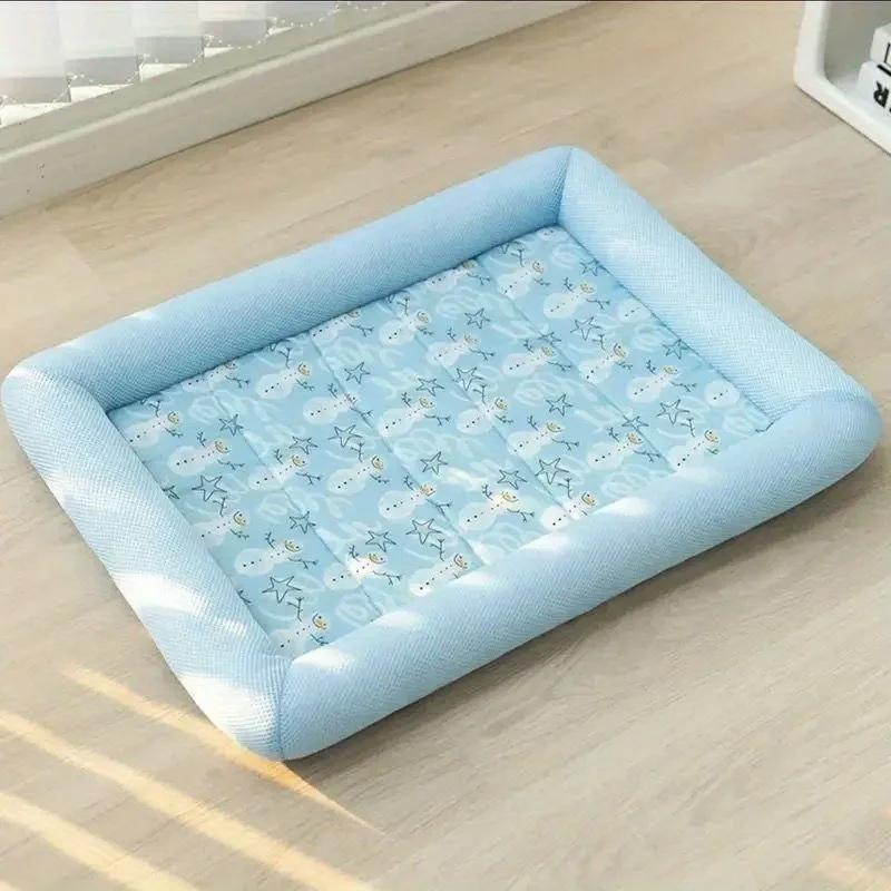 Cooling Puppy Bed Summer Dog Supplies Mat Accessory for Small Breeds Dogs Medium Pet Large Beds Sofa Blanket Baskets Fluffy Cats