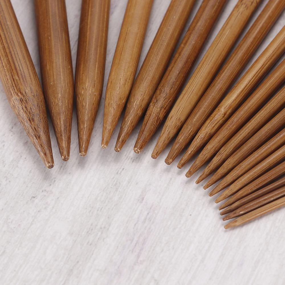 Set di Ferri da Maglia in Bambù da 18 Paia, Ferri da Lavoro a Maglia Singoli in Legno, Misure 2-10mm, Kit Artigianale per Maglia di Maglioni e Coperte per Tutte le Stagioni