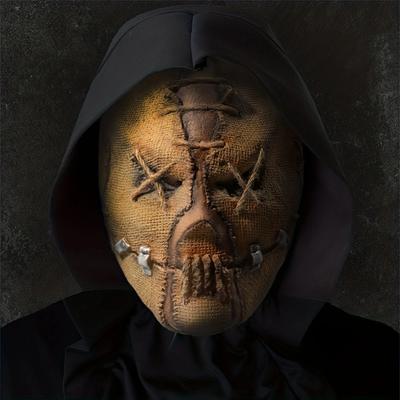 Horror Skull Scar Killer Mask Cosplay Scary Evil Demon Skeleton Scarecrow Latex Helmet Halloween Party Costume Props