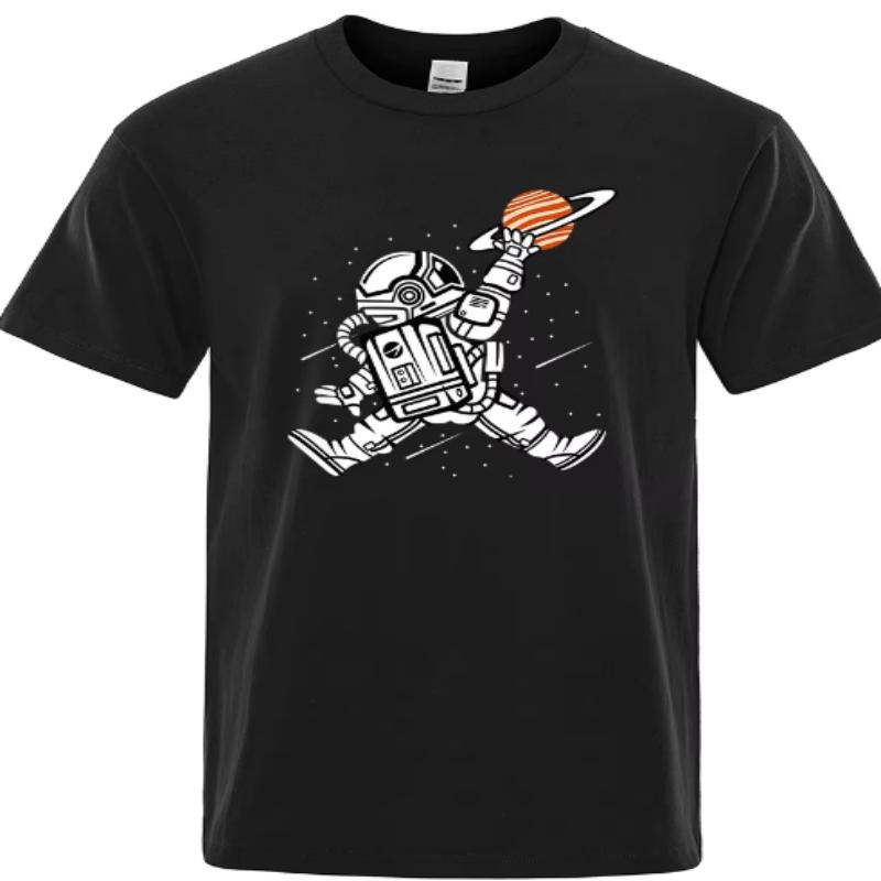 

Loose Short Sleeve Hip Hop Comfortable Tops Spaceman Dunk T Shirt Mendesign sense of fashion atmosphere04198 4XL