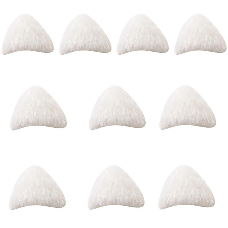 10Pcs Furry Kitten Ears Charm Sewing Plush Ears Appliques Assorted Color for Hair Accessories Clothing Embellishments