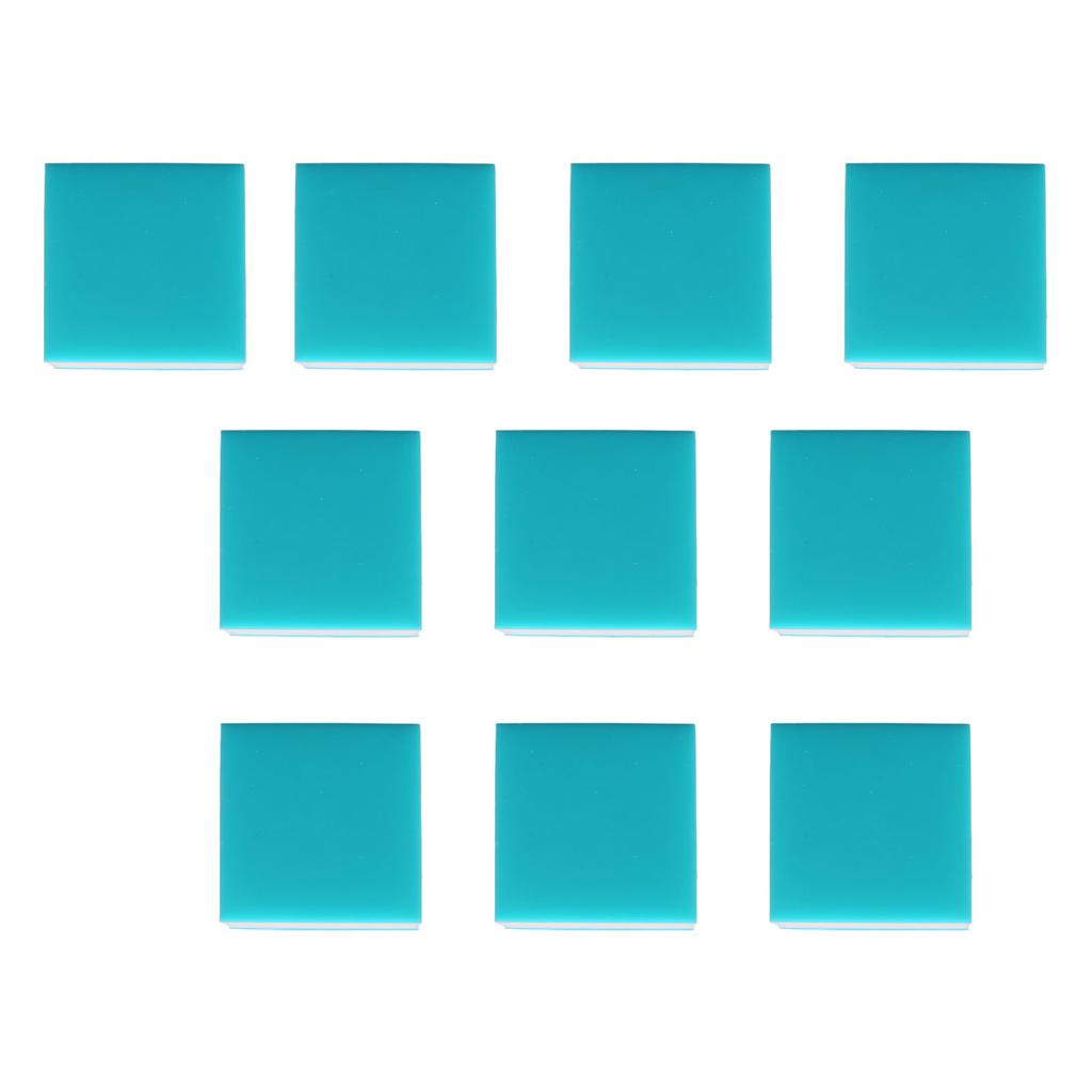 10PCS Stamp Carving Blocks Soft Rubber Engraving Stamps for  Handcrafts Blue White Blue 3 Layers