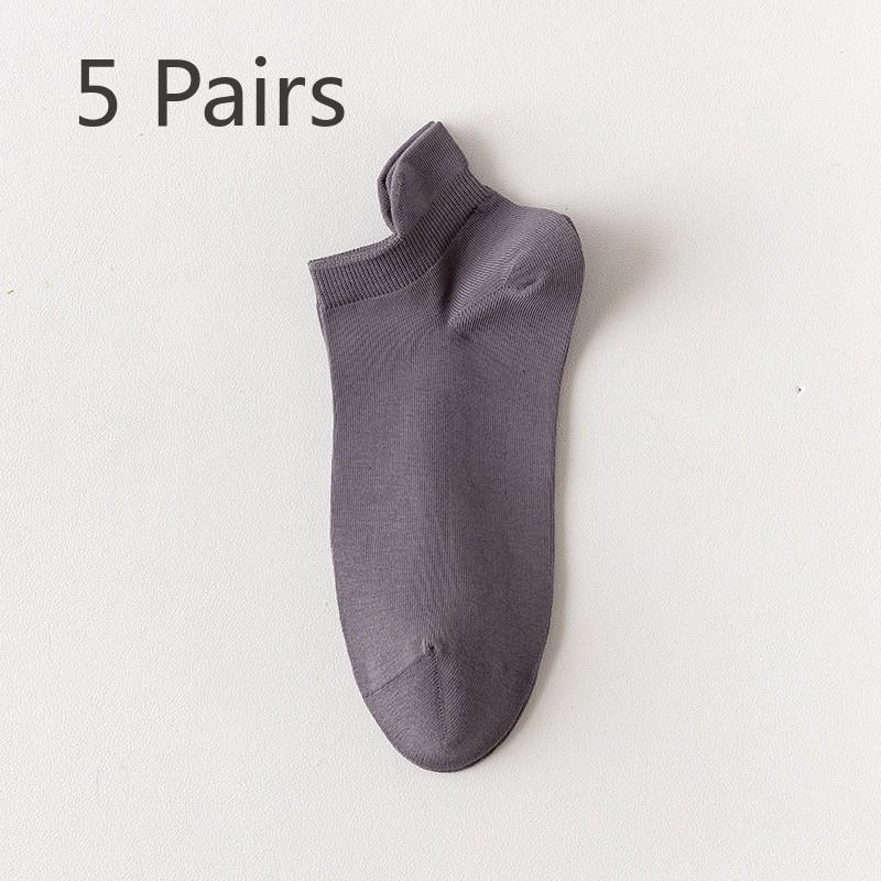 

5 пар носков-лодочек для мужчин, короткие носки без косточек, с застежкой на щиколотку, невидимые хлопковые носки 5 Pairs