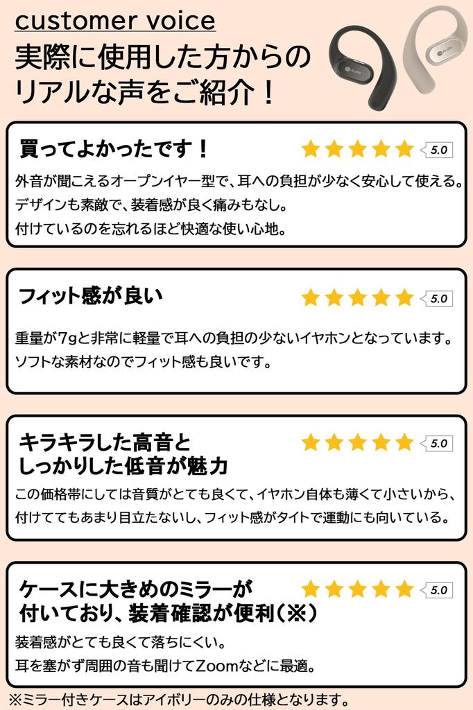 [VGP 2025 Award Winner] (nb) Open÷ Open-Ear True Wireless Earbuds, Ear-Hook Design, Lightweight 7g, Low Latency Mode, Call Mic, IPX4 Waterproof,