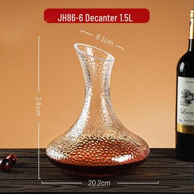 Verbesserte Weindekantierkaraffe aus gehämmertem Glas