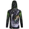Mens UPF 50 Quick-Dry Fishing Hoodie With Face Cover Breathable Sun Protection Shirt Outdoor Angling Hiking Cycling