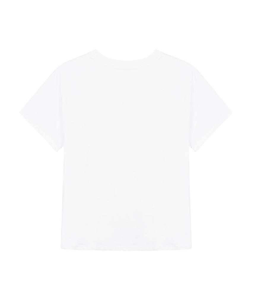 Nigaennikol Nicole Rose Lettering Slim Top_White Black