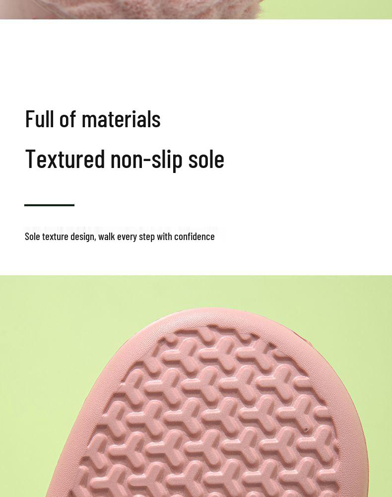 Men's Winter Cotton Slippers - Cozy Indoor, Anti-Slip, Thick Sole, Velvet-Lined, Warm Furry Design for Couples