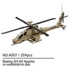 Wangge Military Armed Apache Helicopter Model Building Kit Educational Assembly Toy for Kids Gift 4007