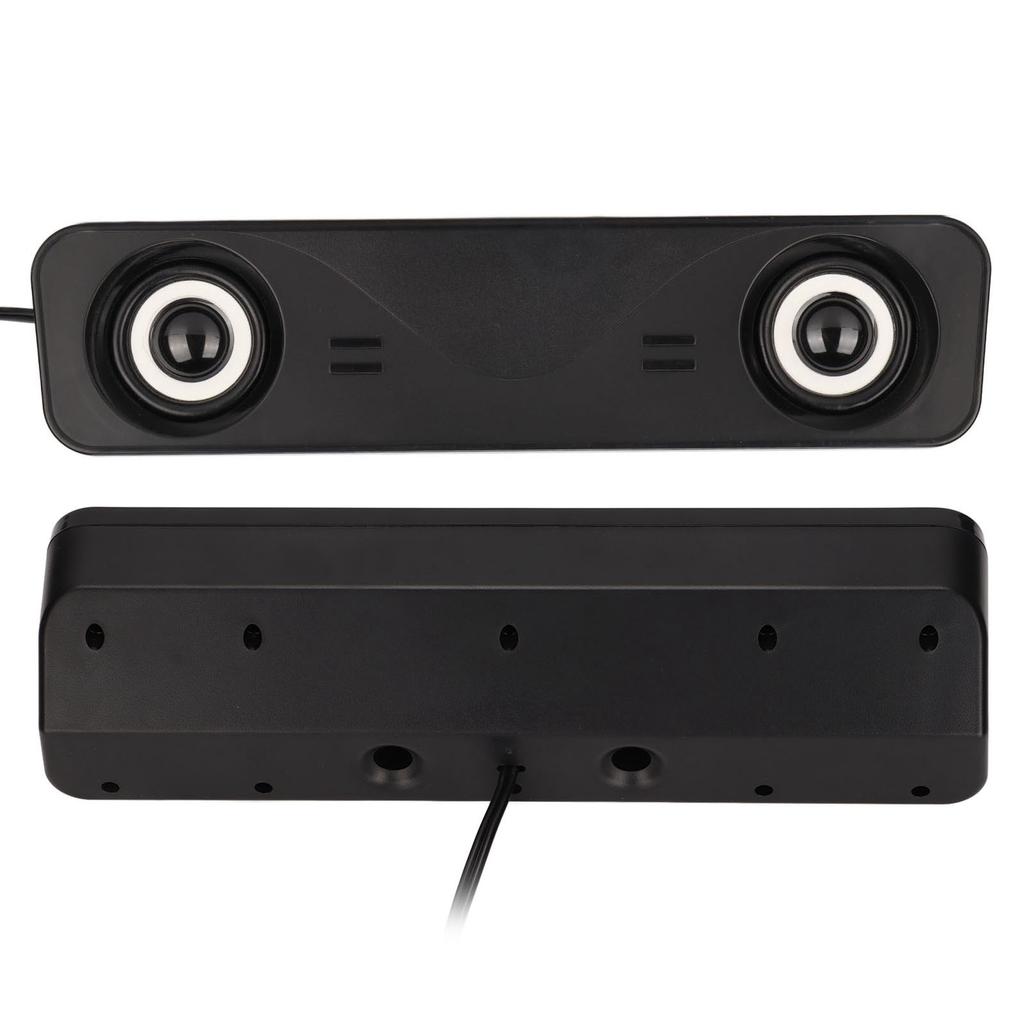 Computer Speaker USB Powered Stereo Plug and Play Portable Desktop Speaker with Wire Control for PC