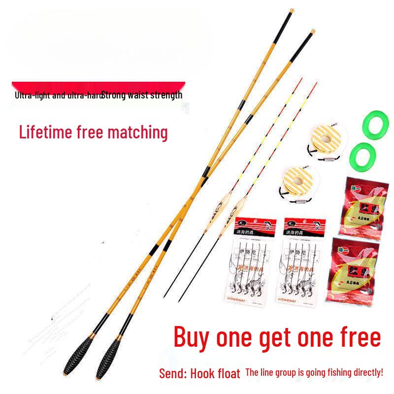 Slim Carbon Fiber Crucian Carp Fishing Rod Set – Long Section, Lightweight, Handheld Taiwan Rod