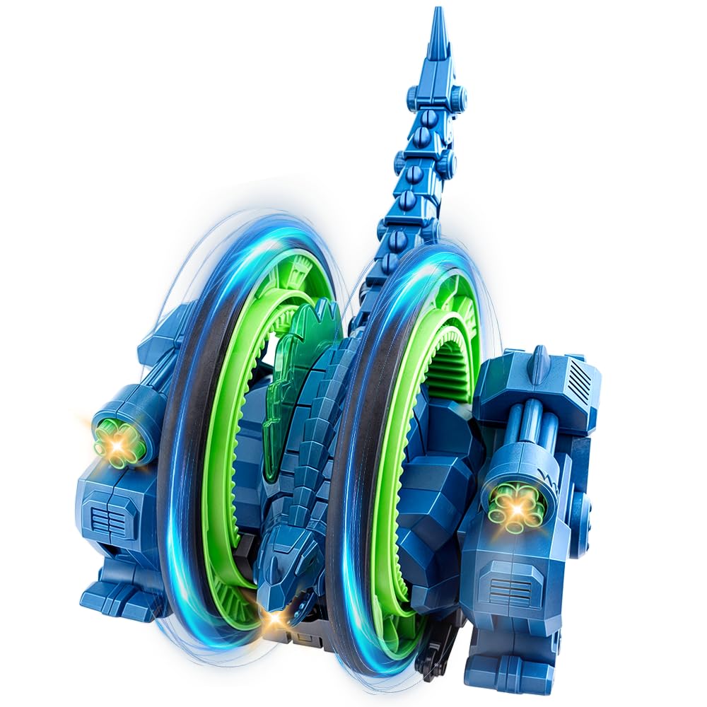 

Remote Control Car for Kids FlyCreat 360 Speed Wireless Automatic USB Easy to LED Dinosaur RC Stunt Indoor Outdoor Gift for Japanese Instruction