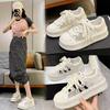 Thick-soled Mesh White Shoes Summer Women's Shoes New Breathable Versatile Muffin Leather Board Shoes