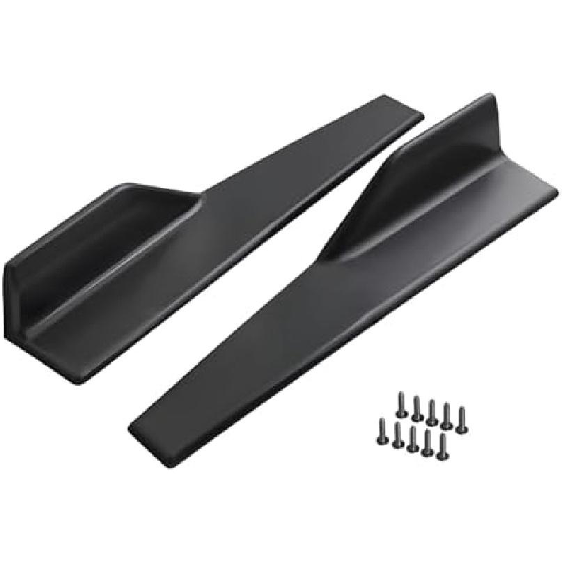2PCS Universal Side Skirts, Rear Bumper Lip Side Skirt Protector Diffuser Body Spoilers Splitter Carbon Fiber Side Skirts Exterior Decoration Trim