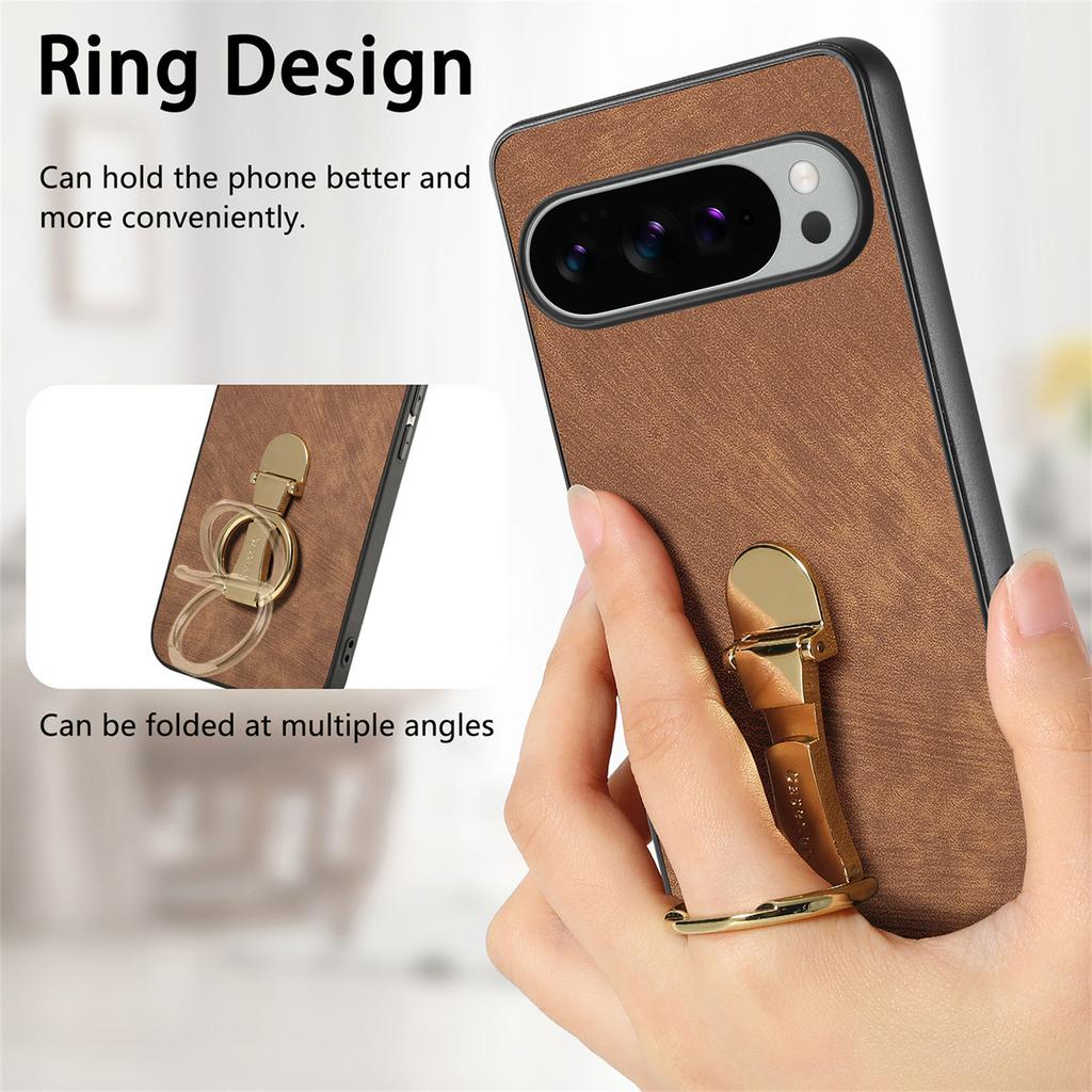 For Google Pixel 10 Pro XL Case CASENEO D22 Folding Kickstand Retro Leather Back Phone Cover
