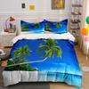Palm Trees and Ocean. Bedding Sets Duvet Cover Sets Duvet Covers Pillowcases(1* Duvet Cover 2* Pillowcases Without Duvet Insert)