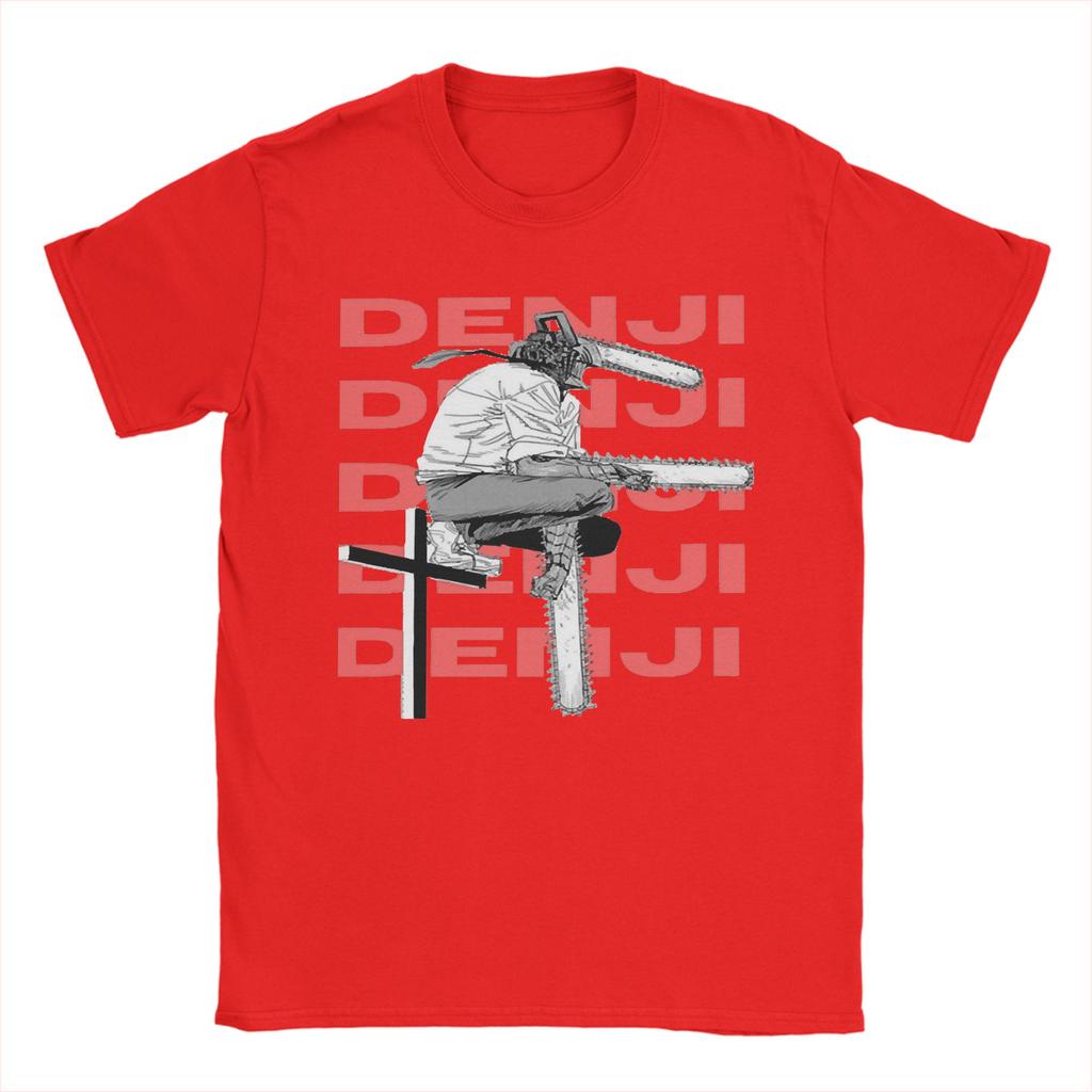Denji Anime T Shirt for Men Women Cotton Fashion Male TShirts Round Neck Chainsaw Man Tee Shirt Short Sleeve Tops New Arrival
