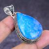 Natural Blue Triplet Opal 925 Sterling Silver Jewelry Pendant 1.89" ETC-14619