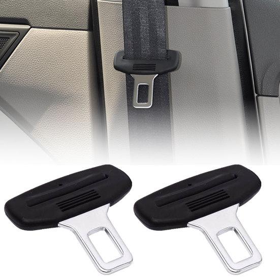 1Pair Universal Car Safety Buckle Seat Belt Clip Insert Alarm Stopper Clamp