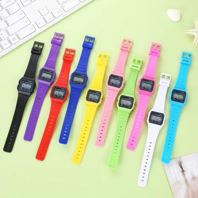 Analog Digital Children Watch Square Dial LED Watch Simple Electronic Watch  Sport Activities