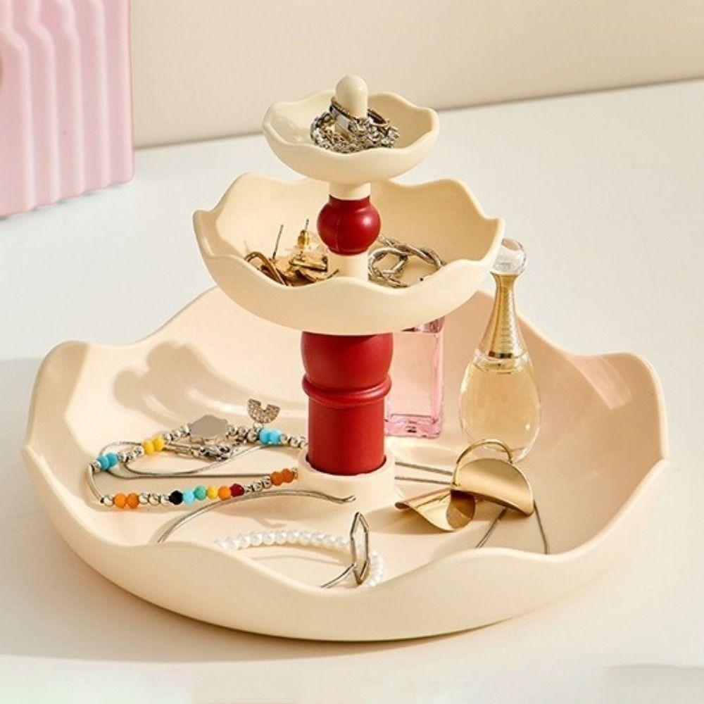 Anti Slip Jewelry Display Rack Large Capacity Desktop Storage Box Jewelry Key Holder  Office