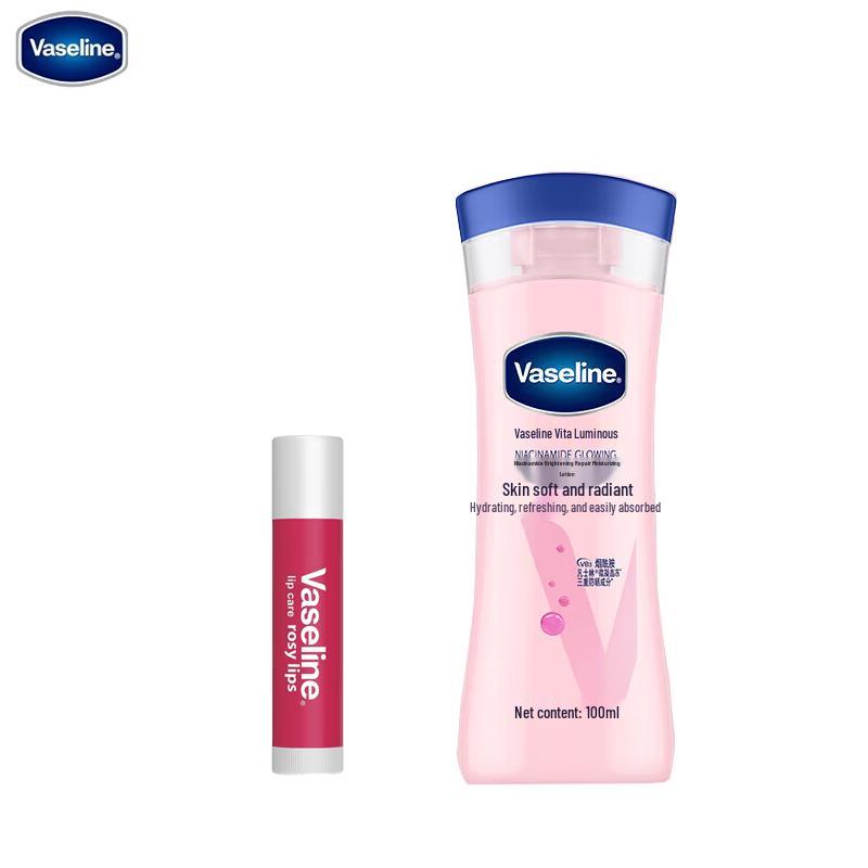 Vaseline Vita-Brightening Body Lotion & Rose Lip Balm Set