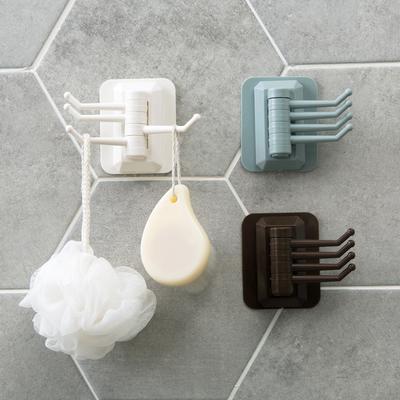 Rotating Hook Strong Adhesive Towel Hanger, Bathroom Wall Storage No Drilling No Marks Wall-mounted Adhesive Hook