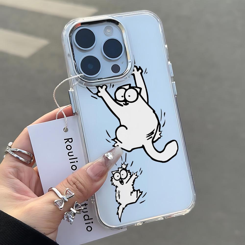 Cute S-Simons-Cat New Phone Case For Xiaomi Redmi Note 15 14 13 14c 13c 12 11 12s 12c 10c 10 9 Pro Plus 4G 5G Transparent Cover