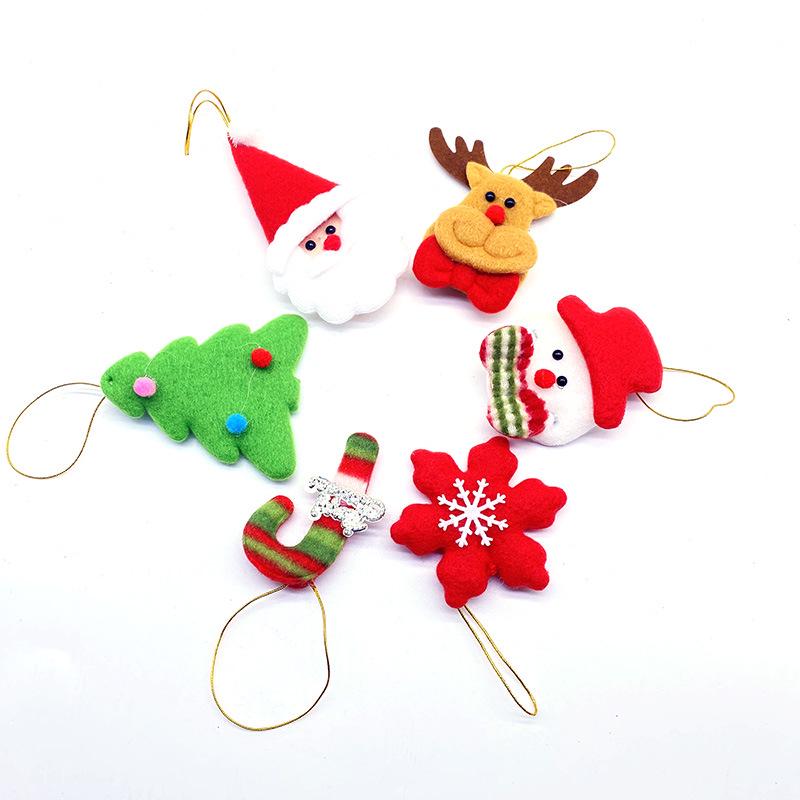 Santa Claus, Snowman, Reindeer Fabric Ornaments - Christmas Tree Decorations for Hotels and Malls