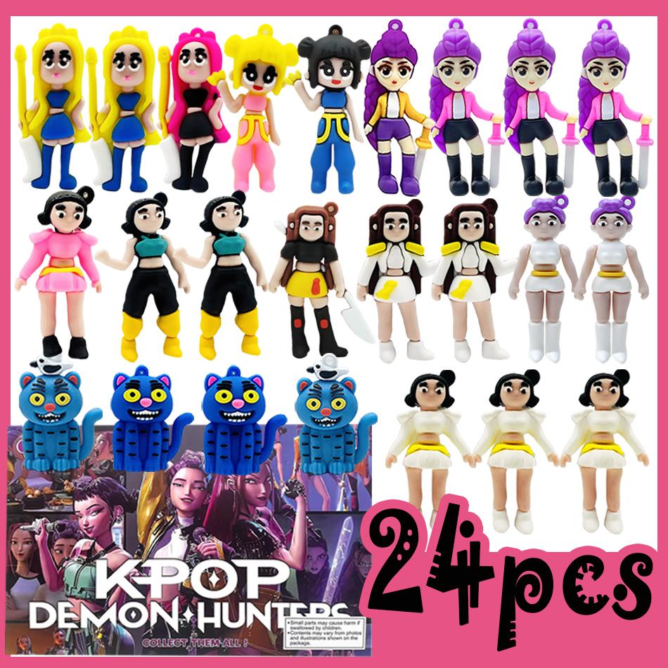 kawayi Kpop Demon Hunting 24pcs PVC Advent Christmas Calendar Surprise Blind Boxes For Halloween Mystery Box Gifts Toys