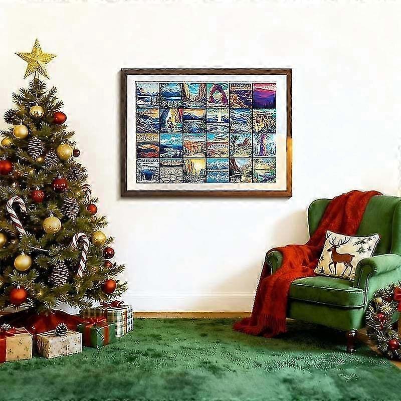 24 Days Puzzle Advent Calendar 2026, National Parks, 24 Mini Pack Daily Puzzle, 1000 Pieces -New 9-28