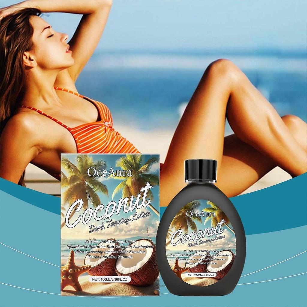 Limited time!!Oceaura Bronze Skin Tanning Lotion Summer Beach Bronze Wheat Skin Moisturizing Body Tanner