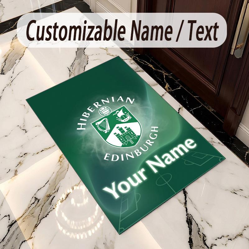 Crystal Velvet Rug Hibernian FC Print Custom Name Text Floor Mat Home Decor