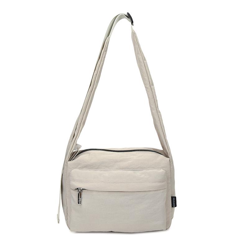

2025 Универсальная холщовая сумка кроссбоди для студентов и тех, кто добирается на работу светло-серый