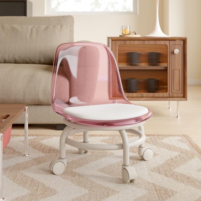 Rolling Pulley Stool for Home, Kids, Internet Celebrities, Soft, Simple Design, Ideal for Grout, Manicure, Pedicure.