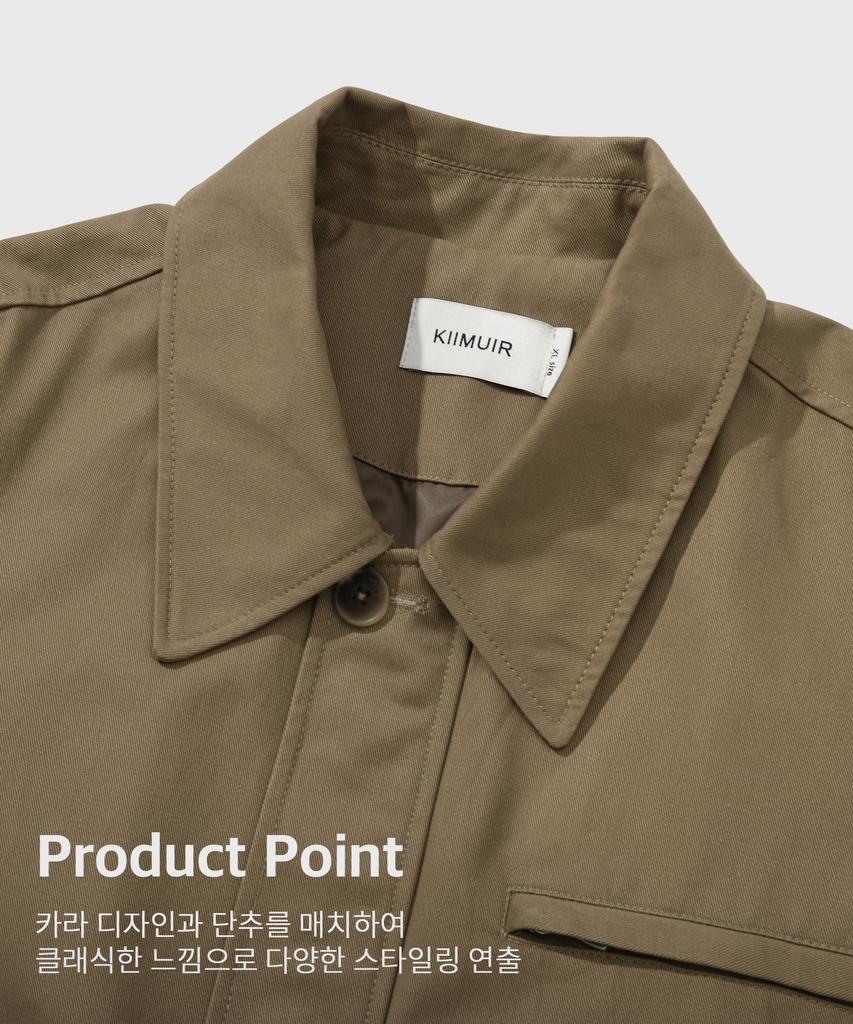 Kiimuir Loose Fit Collared Jacket_Khaki Beige