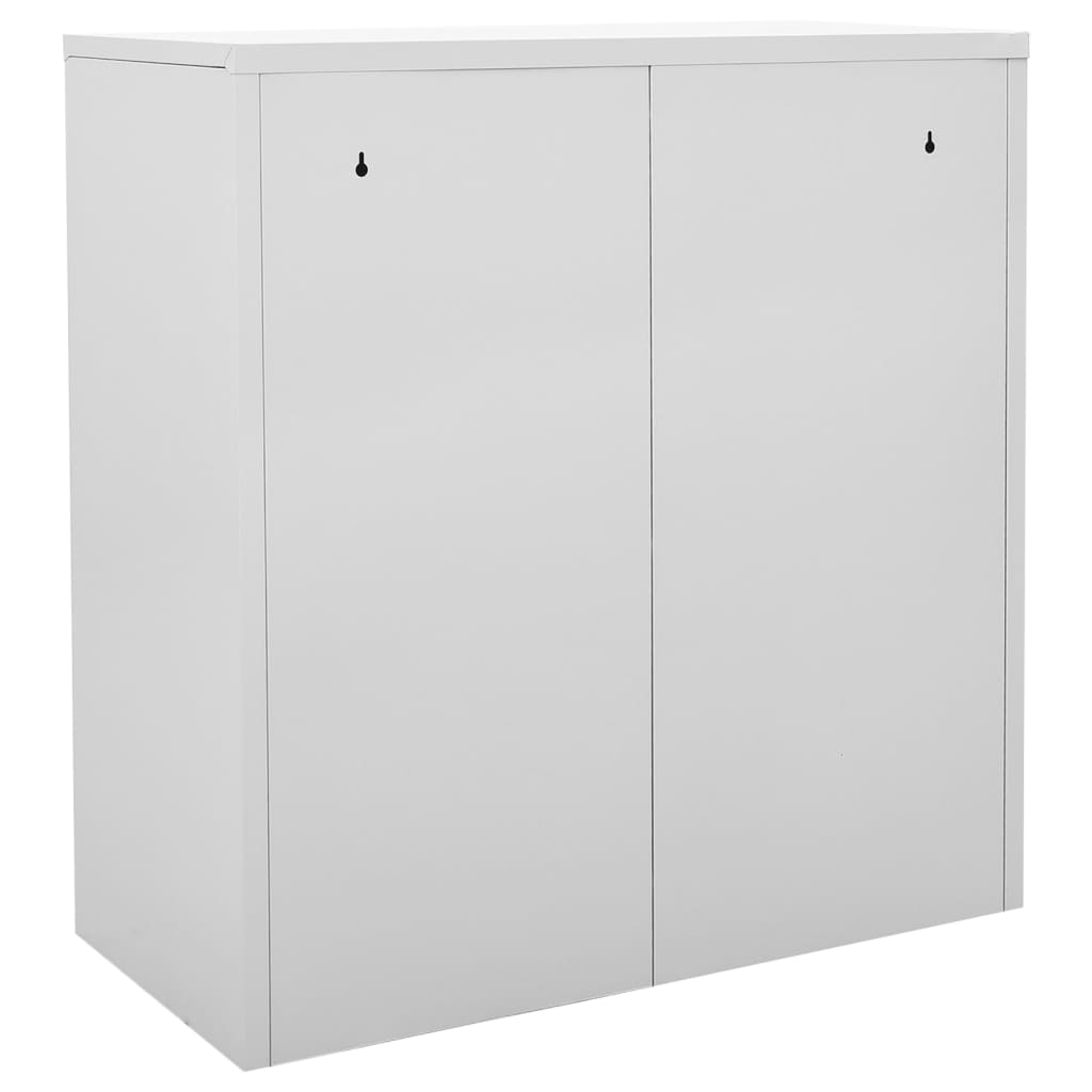 Vidaxl Szafka Zamykana Na Klucz, Jasnoszara, 90X45X92,5 Cm, Stal