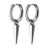 1pcs Rock Cone Pendant Hoop Earrings for Women Men Stainless Steel Geometric Cartilage Single Earring Hip Hop Piercing Jewelry