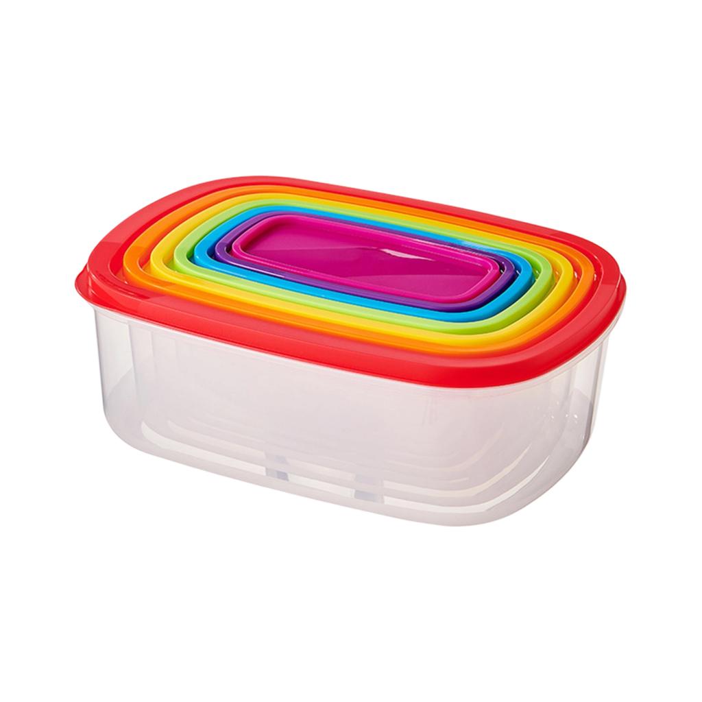 Airtight Food Storage Containers Set of 7 - Round, Rectangle, and Square Shapes for Kitchen Organization